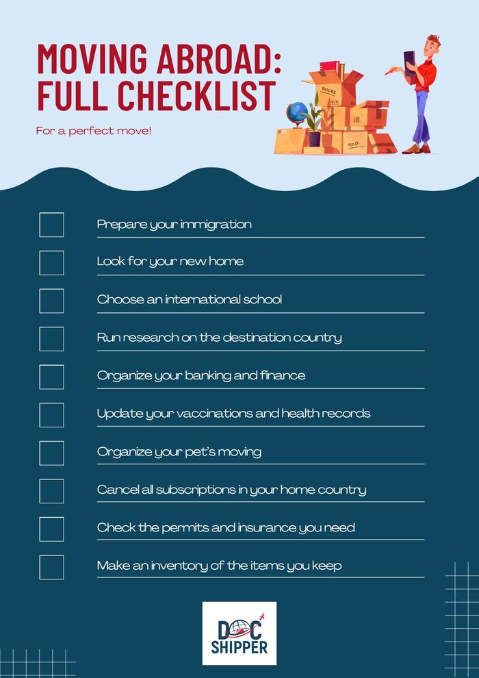 Moving abroad full checklist